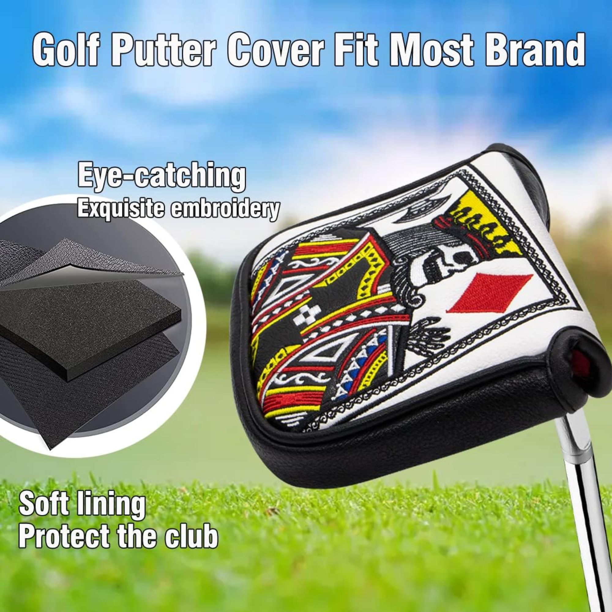 King Of Hearts Embroidered Mal - đánh giá và giá Golf Putter