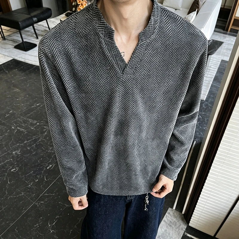 Mens Notched V Neck Long Sleev - đánh giá và giá Golf Tees