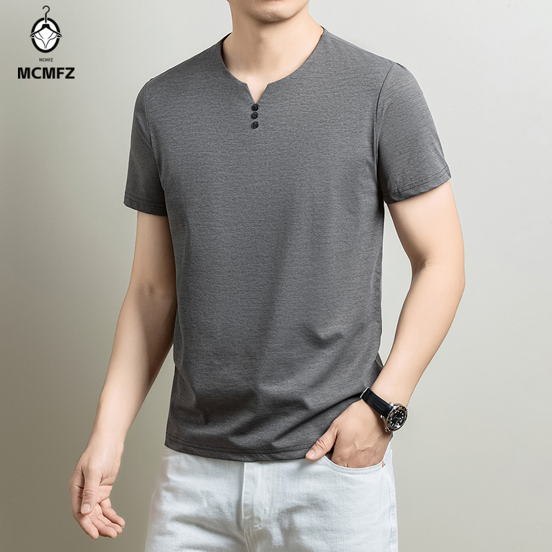 Mens Basic Henley T Shirt Comf - đánh giá và giá Golf Tees